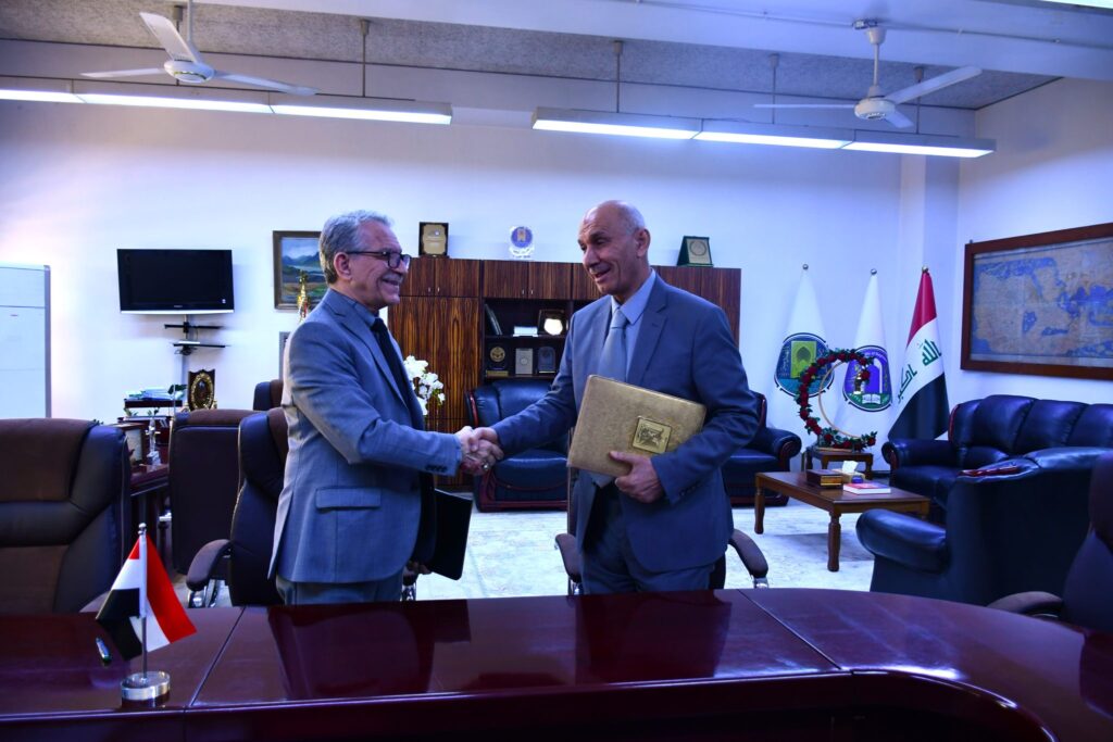 توقيع اتفاقية تعاون مشترك بين كلية الهندسة بجامعة الناجي الأهلية وجامعة بغداد