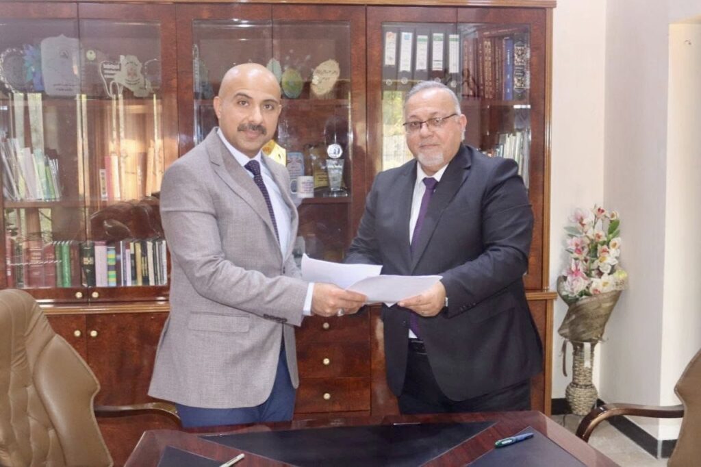 توقيع اتفاقية توأمة مع كلية طب الأسنان - جامعة بغداد